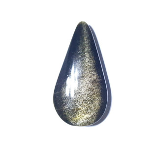 Cabochon en obsidienne dorée