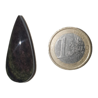 Cabochon en obsidienne Manto huichol