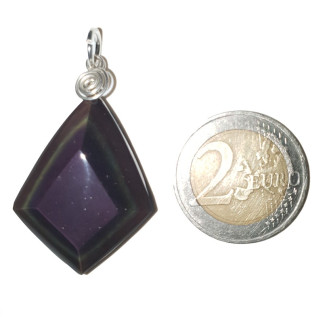 Pendentif facetté en obsidienne Oeil céleste