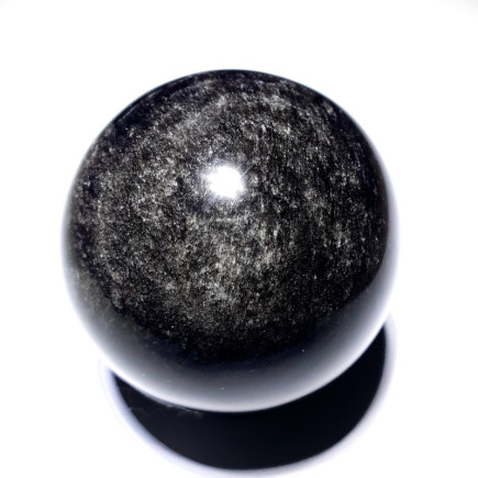 Sphère en obsidienne argent 53mm