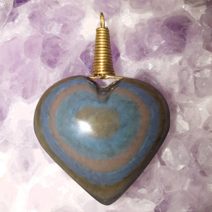 Pendentif cœur oeil céleste