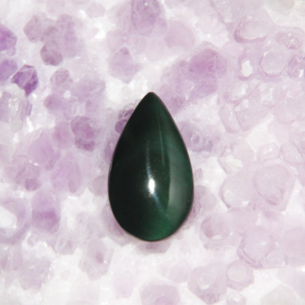 Cabochon en obsidienne arc-en-ciel (œil céleste) du Mexique