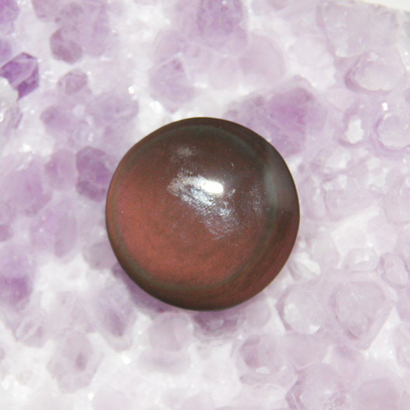 Cabochon en obsidienne arc-en-ciel