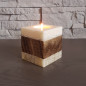 Bougeoir cube bicolore