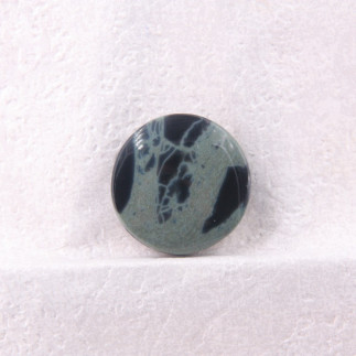 Cabochon rond en obsidienne spider