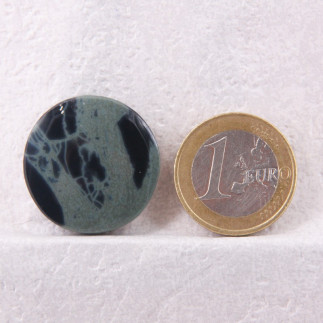 Cabochon rond en obsidienne spider