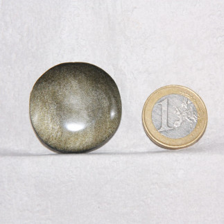 Cabochon en obsidienne dorée