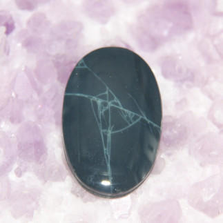 Cabochon en obsidienne spider (toile d'araignée)