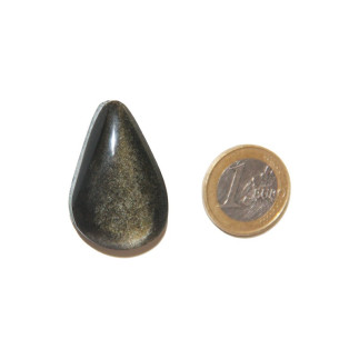 Cabochon en obsidienne dorée