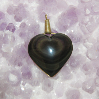 Pendentif en obsidienne oeil céleste