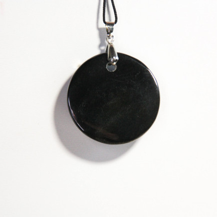 Pendentif obsidienne dorée