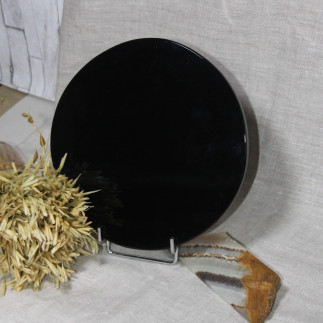 Miroir solaire en obsidienne noire