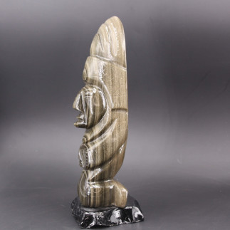 Figurine en obsidienne dorée en provenance du Mexique