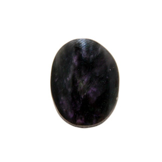 Cabochon en obsidienne manto huichol