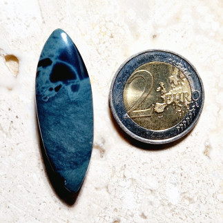 Cabochon pour pendentif, en obsidienne toile d'araignée du Mexique