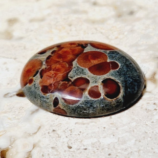 Cabochon en obsidienne cacahuète du Mexique