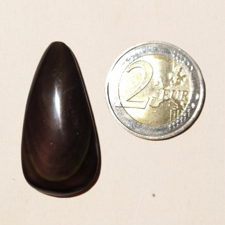 Cabochon en obsidienne arc-en-ciel (obsidienne oeil céleste) du Mexique