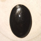 Cabochon en obsidienne argentée