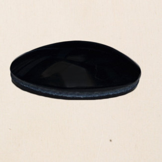 Cabochon ovale en obsidienne argentée, idéale pour vos créations.