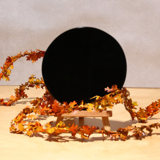 Miroir solaire en obsidienne noire de 12cm