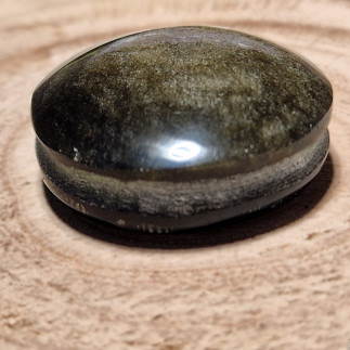 Cabochon rond en obsidienne dorée | Obsidienne du Mexique