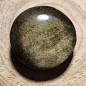 Cabochon rond en obsidienne dorée