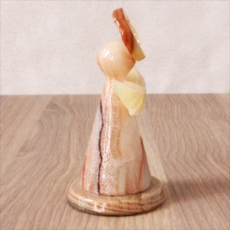 Ange en onyx marbre du Mexique | Artisanat en Pierre Naturelle