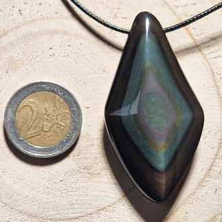 Pendentif en obsidienne œil céleste