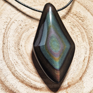 Pendentif en obsidienne œil céleste