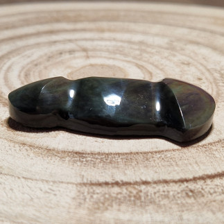 Cabochon en forme de vierge en Obsidienne Manto Huichol | Obsidienne du Mexique