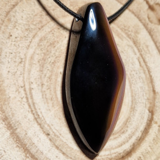 Pendentif en obsidienne œil céleste –Sublime bijou artisanal mexicain