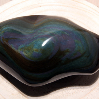 Obsidienne Manto Huichol – Forme Libre Unique | Pierre de Protection