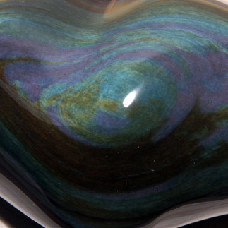 Obsidienne Manto Huichol – Forme Libre Unique | Pierre de Protection