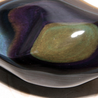 Obsidienne Manto Huichol – Forme Libre Unique | Pierre de Protection