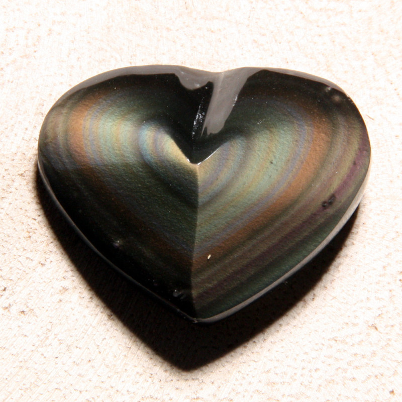 Cœur en obsidienne œil céleste