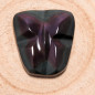 Cabochon en obsidienne manto huichol