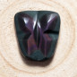 Cabochon en obsidienne manto huichol