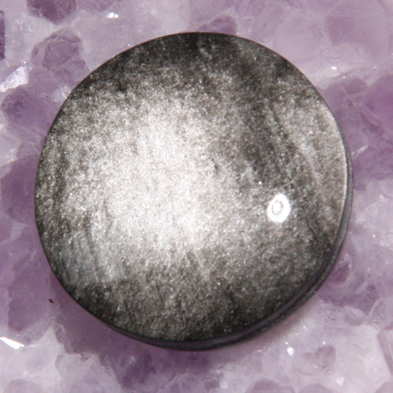 Cabochon argenté