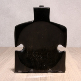 Masque de guerrier aigle en obsidienne dorée – Sculpture artisanale du Mexique