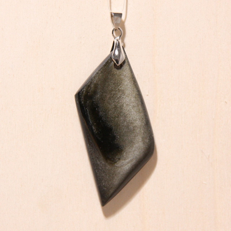 Pendentif en obsidienne dorée