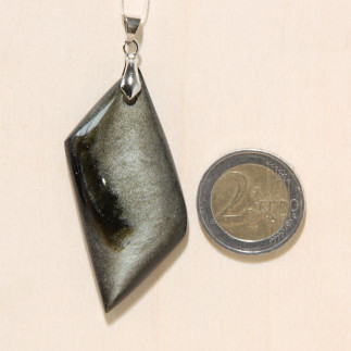 Pendentif en Obsidienne Dorée du Mexique – Reflets Envoûtants