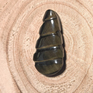 Cabochon en Obsidienne Dorée du Mexique – Pierre de Protection