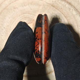 Cabochon en obsidienne Acajou