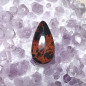 Cabochon en obsidienne acajou