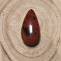Cabochon en obsidienne acajou