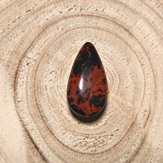 Cabochon en obsidienne Acajou