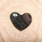 Cabochon en obsidienne manto huichol