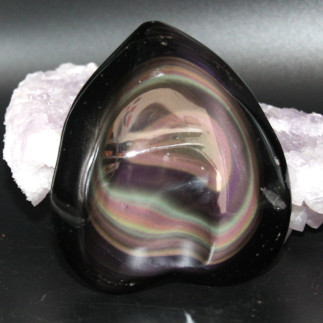 Forme Libre en Obsidienne Arc-en-Ciel – Pierre Protectrice du Mexique