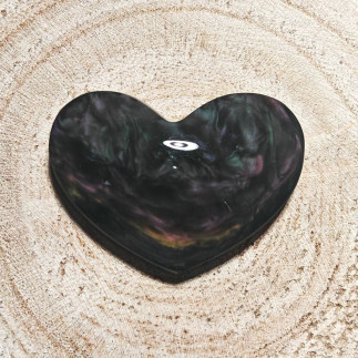 Cabochon en obsidienne Manto huichol