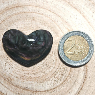 Cabochon en obsidienne Manto huichol